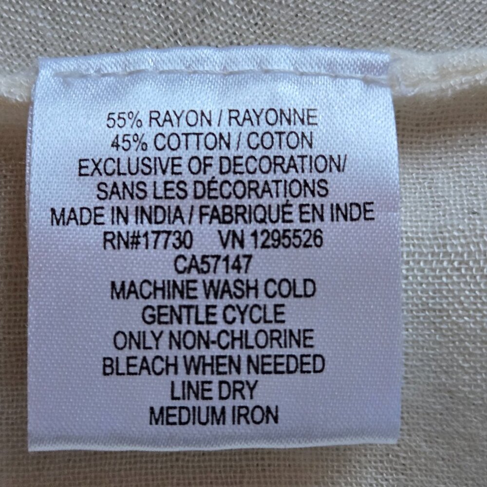 Crochet lace detailed ivory scarf boho - Picture 5 of 6